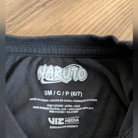 Naruto Youth Graphic Art Class Target T-Shirt  Boys Small 6-7 Black Orange Anime - Picture 3 of 5